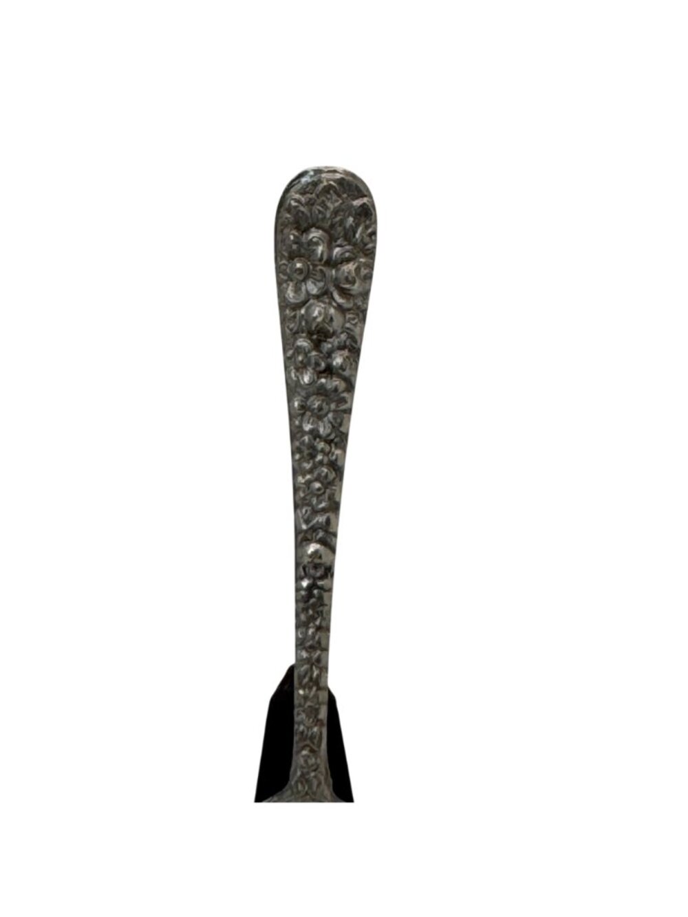 Steiff Repousse Rose Sterling Silver Spoon Floral Pattern Brooch 4.71g 3" Ladle - Picture 11 of 11